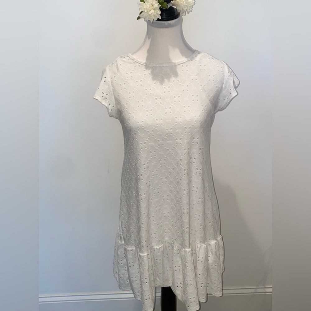 Olivia Rae White Eyelet Dress